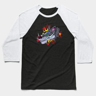 Dope wolf Gang mean face illustration Baseball T-Shirt